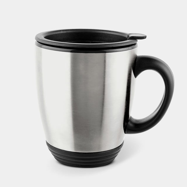 Taza doble pared acero inoxidable con tapa para beber fácilmente-Taza