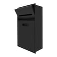 thumbnail image 6 of Recessed Bathroom Trash Can 1.6 Gal Stainless Steel Toilet Niche with Toilet Paper Holder and Hidden Trash Can Wall Mounted Tilt Out Trash Bin Cabinet for Kitchen No Tile (Black), 6 of 9