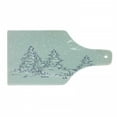 thumbnail image 1 of Pine Cutting Board, Tall Pine Trees and Big Rocks at Night with Moon and Stars, Decorative Tempered Glass Cutting and Serving Board, in 3 Sizes, by Ambesonne, 1 of 2