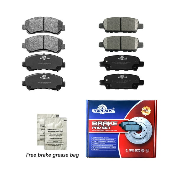 Front & Rear Disc Ceramic Brake Pads For 2009 - 2014 2016 2017 Nissan Maxima