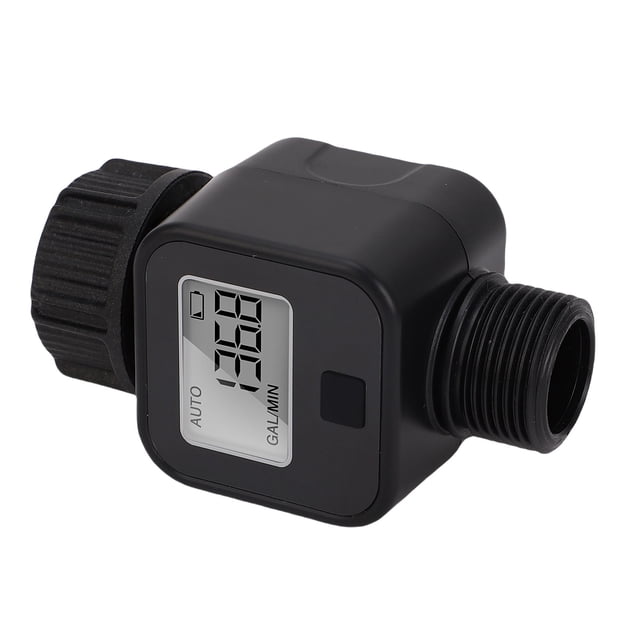 Medidor De Flujo De Agua Digital, Medidor De Flujo De Agua 4 Modos Rosca De 3/4 Pulg. Hembra A Macho Pantalla LCD HD Para Riego