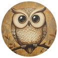 thumbnail image 3 of Ryvnso Owl on Branch Round Plate Mats Dining Table Placemat Set of 4 for Holiday Decoration, 3 of 7