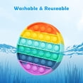 thumbnail image 3 of Rainbow Pop-it Fidget Sensory Toy, Circle Popper Fidget Toys, Push & Pop Bubble Special Needs Stress Reliever Silicone - Popular Relaxing Game (Circle), 3 of 10