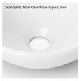 thumbnail image 5 of 11" White Ceramic Vessel Sink - Round Bathroom Vanity Bowl, Above Counter Modern Design, Durable Porcelain, Easy Install, Contemporary Style, 5 of 7