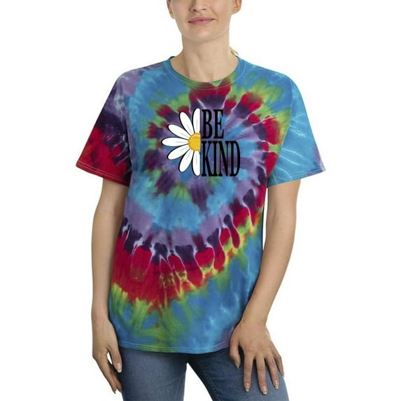 Be Kind Daisy Tie Dye Spiral Women -Image by Shutterstock, Female Large