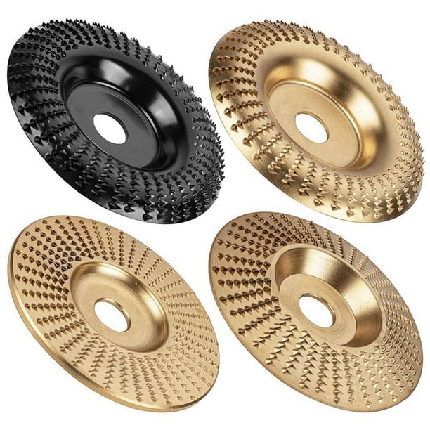 Juego de Discos de Tallado de Madera para Amoladora Angular de 4 Piezas, Disco de Tallado de Madera para Amoladora Angular Accesorios, Herramientas de Modelado de Madera