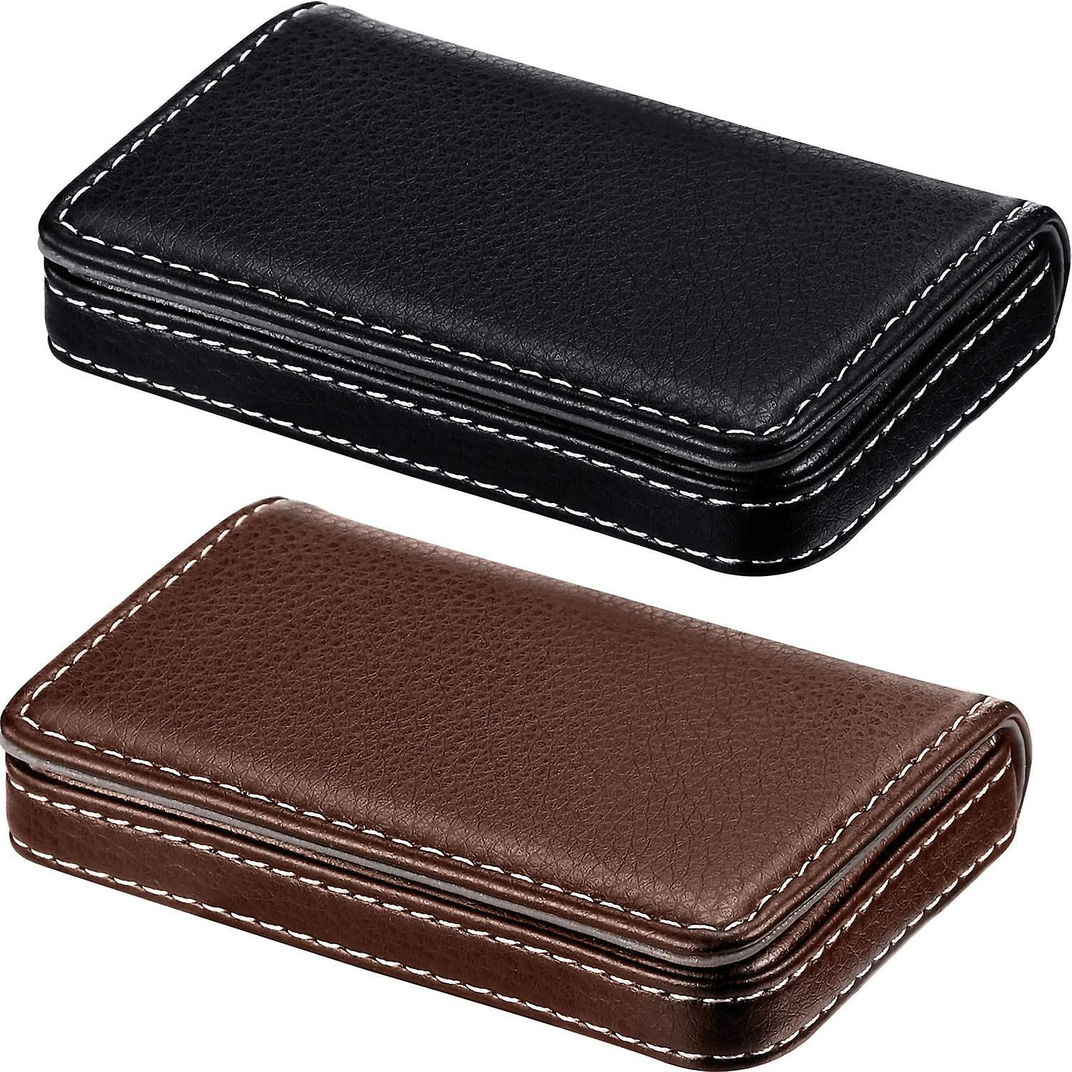 Pieces Business Card Holder, Business Card Wallet Pu Leather Business Case Pocket Business Name Card With Magnetic Shut, Credit Card Id | Walmart Canada