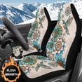 thumbnail image 2 of Binienty Hummingbird Car Seat Cover Set Boho Floral Car Accessories for Women Girly Fuzzy Auto Seat Covers Easy Install Vehicle Front Seats Covers Washable and Removable, 2 of 8