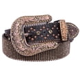 thumbnail image 2 of Snap On Western Cowgirl Alligator Rhinestone Strip Leather Belt, 2 of 2