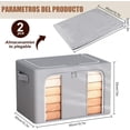 thumbnail image 2 of Bolsas Plegables De Almacenamiento para Ropa, Caja Almacenaje De Gran Capacidad, Organizador de Ropa con Ventana Transparente y Mango, Caja Organizadora para cobijas y Edredones, 2 of 4