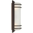 thumbnail image 5 of John Timberland Habitat Modern Industrial Outdoor Wall Light Fixtures Set of 2 Rubbed Bronze 16" Opal Glass for Post Exterior Barn Deck, 5 of 8