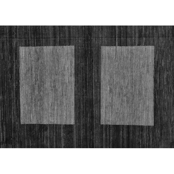Ahgly Company Indoor Rectangle Abstract Gray Modern Area Rugs, 7' x 9'