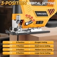 thumbnail image 2 of Jig Saw Compatible with Dewalt 20V Max Battery (No Battery), Cordless Jig Saw Brushless Jigsaw Tool with LED Light, 0°- 45° Bevel Cuts, 3 Orbital Settings for Straight/Curve/Circle Cutting, 2 of 8