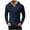 Navy, variant on YLSDY Fashion Mens Waffle Shirts Hoodies Slim Fit Long Sleeve V Neck Golf Henley Shirts Hooded Solid Retro Spring Fall Trendy Tops Black L