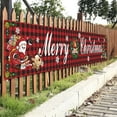 thumbnail image 4 of Gran pancarta "Feliz Navidad" - Cartel navideño rojo con muñeco de nieve - Decoración interior y exterior Ormromra HY-0025, 4 of 5