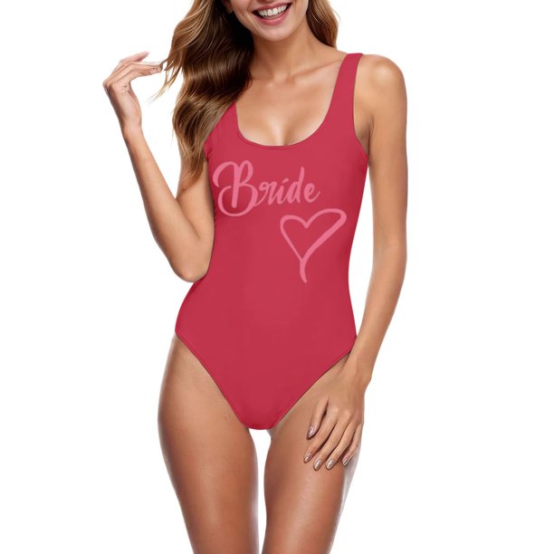 WILLBEST Trajes de Baño Para Mujer, Bañador de Una Pieza Con Estampado de Letras A La Moda Para Mujer, Bañador de Bikini Sexy, Bañador Sin Mangas y Sin Espalda 1952