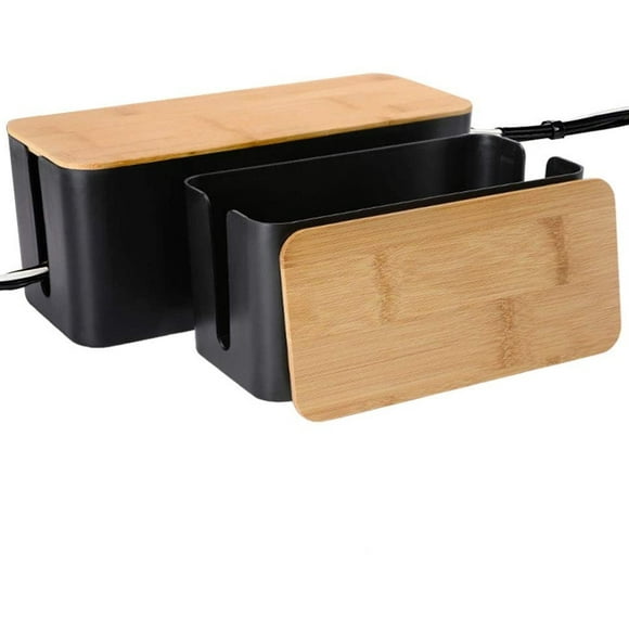 Cable Management Box Set Large Medium Cable Organizer Box Desk Computer Cord Box