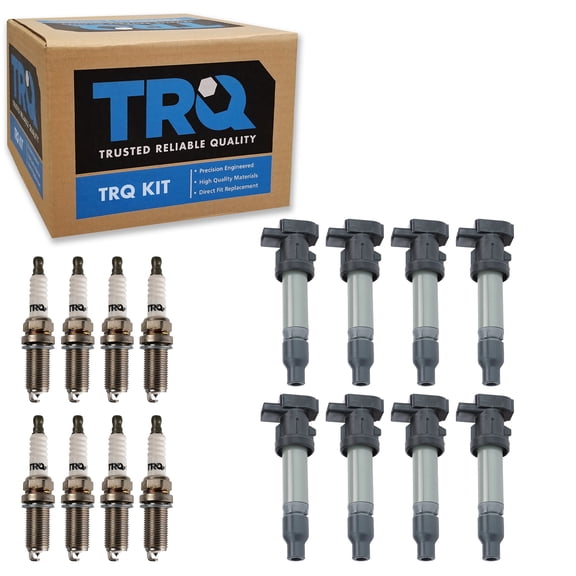 TRQ Ignition Coil & Iridium Spark Plug Kit Set for Buick Cadillac New ICA71937