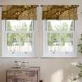 thumbnail image 2 of LALILO Kitchen Curtain Valance Universe Calendar Rod Pocket Window Curtain 52"x 18" Set of 2, 2 of 6