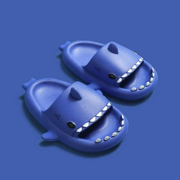 Zapatillas Suaves De Tiburón De Dibujos Animados Para Niños, Sandalias Antideslizantes De Simulación, Zapatillas De Casa De Playa De Verano Para Caminar En El Baño Del Jardín Methold AP007363-55