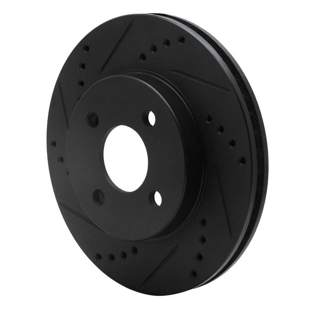 Dynamic Friction Company 633-53002L DFC Brake Rotor - Drilled And Slotted - Black