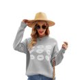 thumbnail image 4 of Sedceaty Women Fashion Valentine's Day Sweater Heart Lips Print Round Neck Long Sleeve Knitted Tops Autumn Winter Casual Pullovers, 4 of 7