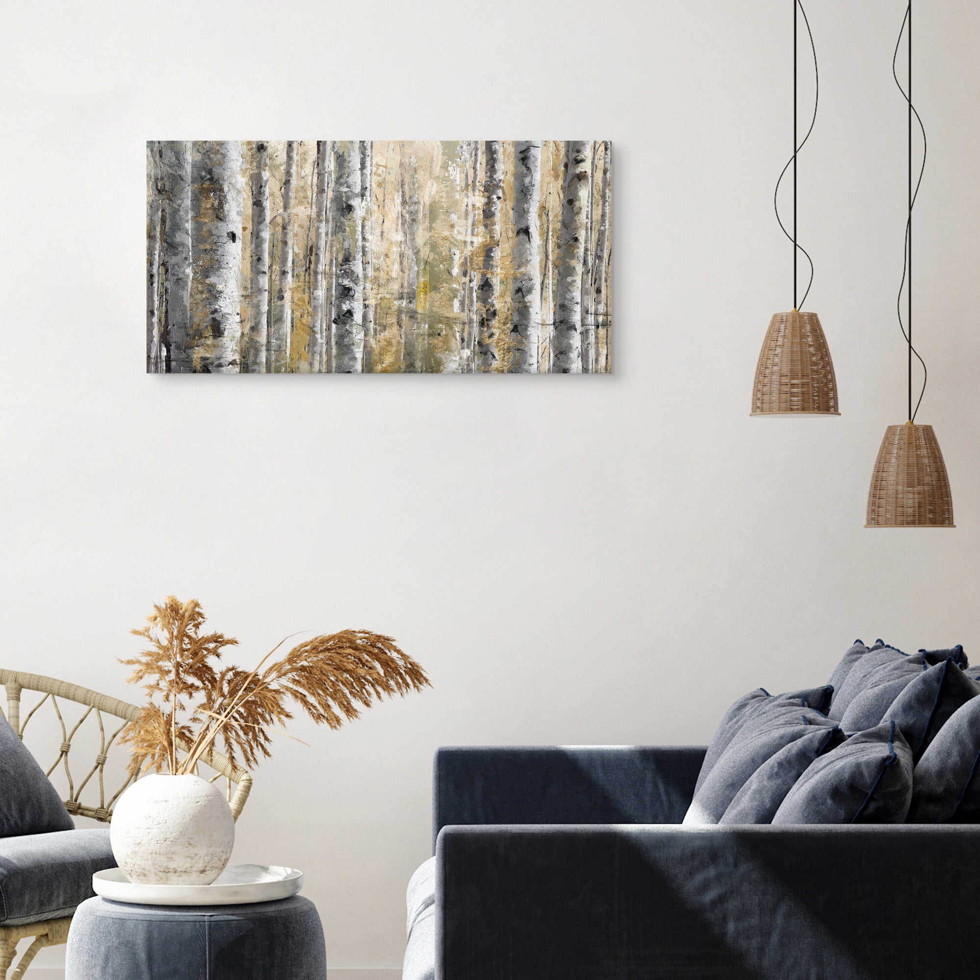 Autumn Birches Panel by Studio Arts Canvas Art Print
