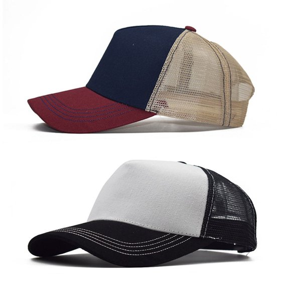 Helii Men Women Hat Splicing Cotton Blend Baseball Cap Casual Sunshade Hip Hop Hat Outdoor Breathable Cap