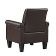 thumbnail image 6 of Lohoms Modern Faux Leather Accent Chair Uplostered Arm Chairs Comfy Single Sofa Chair for Living Room, Office Study, 6 of 11