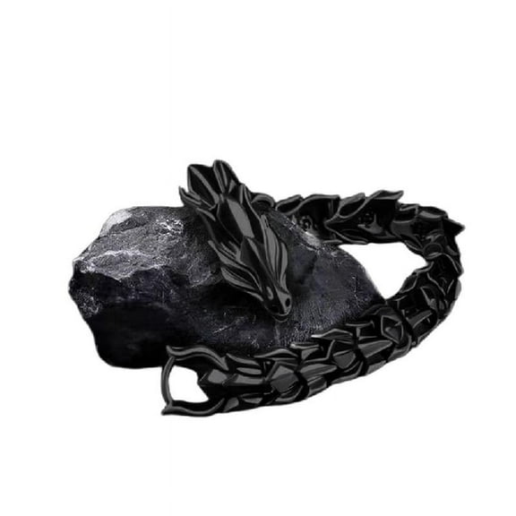 Edgy Urban Dragon Bangle Men's Antique Gold Silver Gothic Punk Accessory
