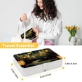 thumbnail image 5 of Fireflies Earring Organizer Jewelry Box Necklace Organizer PU Leather with Removable Compartment Portable, 5 of 6