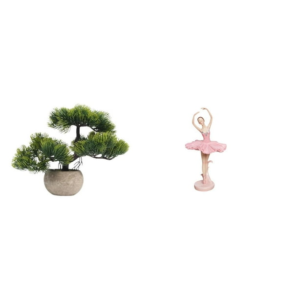 Árbol bonsái artificial,Bonsái artificial para decoración de escritorio o interior,Bonsái artificial,planta falsa en maceta.,Estatua de bailarina de ballet,Estatua de bailarina de