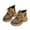 Brown, variant on MEZZALL Winter New Boys British Fashionable Versatile Children Leather Side Zipper Short Boots Relaxed Fit Toddler Shoes, Brown, 23
