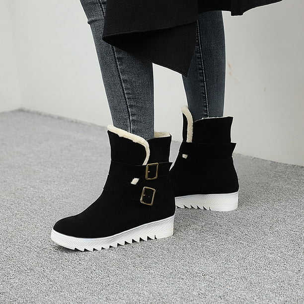 XZNGL Boots for Women Winter Womens Winter Boots Snow Boots Flat-Heel  Autumn And Winter Plus Size Cotton Short Womens Boots