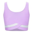 thumbnail image 2 of Raenseen Kids Girls Athletic Tracksuit 2 Piece Outfits Dance Tank Tops Sport Bra and Yoga Shorts Light Purple 8, 2 of 8