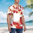 thumbnail image 5 of Bixox Men's Hawaiian Shirts Men's Bullfinch on Branch Print Short-Sleeve Shirt-Large, 5 of 8
