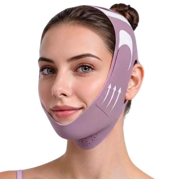 5-in-1 Face Lifting Strap, Jawline Lifting Mask, Double Chin Strap, Reusable V Line Chin Mask, Adjustable Chin and Neck Support