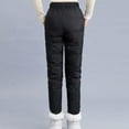 thumbnail image 4 of BILIKEYU Fleece Lined Jeans for Women, Wide Leg Sweatpants Women, Winter Clothing for Women, 4 of 5