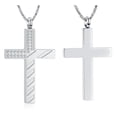 thumbnail image 3 of Cremation Jewelry American Flag Cross Urn Necklace for Ashes for Women Men Religious Cross Ashes Keepsake Memorial Jewelry of Loved One, 3 of 5