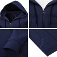 thumbnail image 3 of AMERTEER Men Hoodie  Long Sleeve Hooded Solid Fall Zip-up Sweatshirt Jacket for Cual Daily, 3 of 4