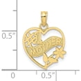 thumbnail image 4 of Avariah Diamonds Solid 10K Yellow Gold #1 MOTHER In Heart Frame Pendant - 20mm, 4 of 6