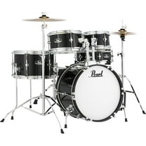 Pearl Roadshow Junior 5-Piece Drumset w/ 16" Bass Drum, Hardware & Cymbals - Jet Black