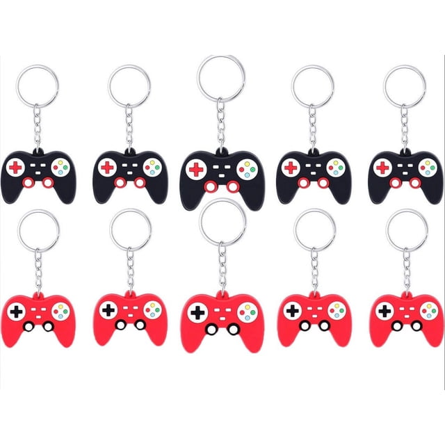 16pcs Controlador de videojuegos Llavero Controlador de juegos Gamepad Llavero Colgante para videojuegos Favores de fiesta Cumpleaños Baby Shower Regalos, 2 colores Ormromra WMZY-714