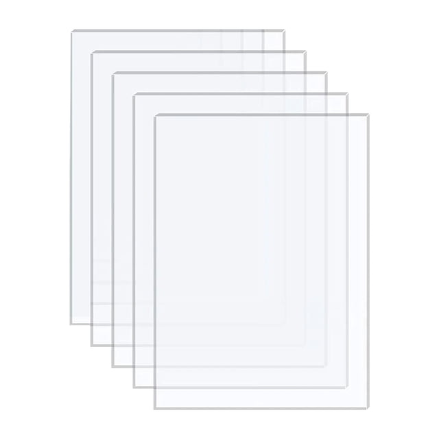 5 láminas de acrílico transparente de 1 mm para marcos de fotos de cristal.