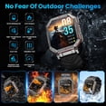 thumbnail image 6 of Flagship Premium Military Smart Watch, 2.01" HD Smart Watch with GPS, AI ChatGPT, 3ATM Waterproof Smartwatch, 100+ Sports Modes, Fitness Tracker fits for Android iPhone Devices, 2 Bands Gifts for Dad, 6 of 9