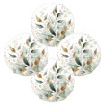 thumbnail image 2 of 15.4" Round Placemat Set of 4 Polyester Fabric Place Mats Non-Slip Dining Kitchen Table Mats for Kitchen Party Decor Shimmering Golden Leaves, 2 of 5