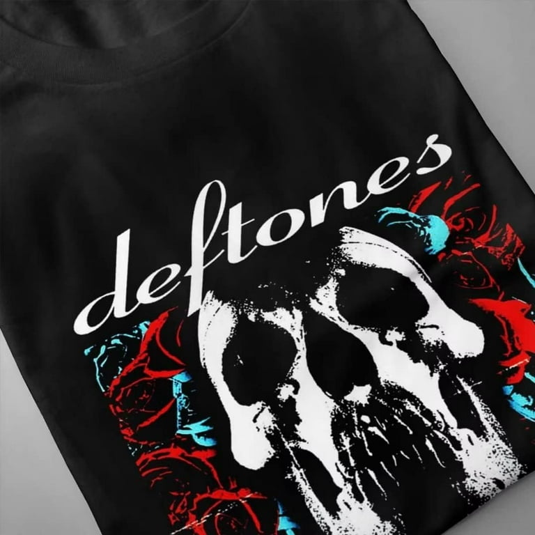Deftones Shirt Men's Womens T-Shirt Summer Round Necks Short Sleeve Tee  Black 