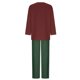 thumbnail image 4 of Puntoco Traje De Pantalón Y top De Cuello Redondo De Manga Larga Con Estampado Informal De Otoño Para Mujer Verde Militar Xxxxxl, 4 of 5
