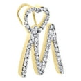thumbnail image 2 of 10K Yellow Gold Diamond Script Initial M Pendant Heart Bail Charm 0.16 Ct., 2 of 6