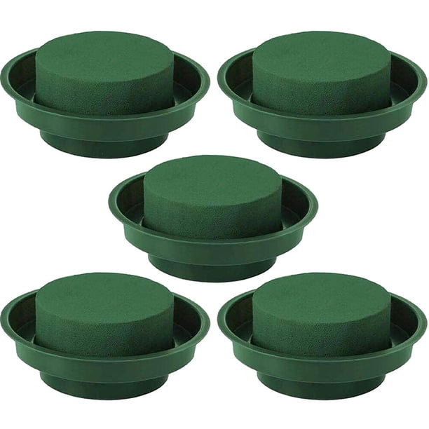 5 bloques redondos para floristería, soportes para flores, bloques florales con cuencos, arreglos florales